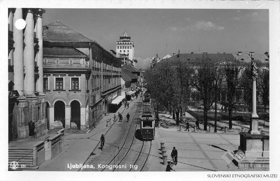 1928 - 1947 Postcard_of_Ljubljana,_Congress_Square_(10).jpg
