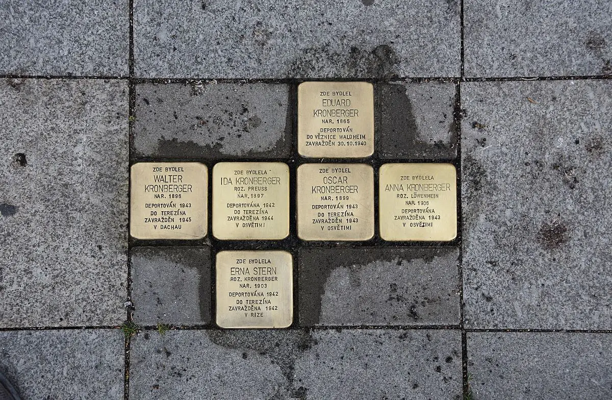 Christian Michelides CC-by-SA 4.0 Stolpersteine in Chodov.jpg