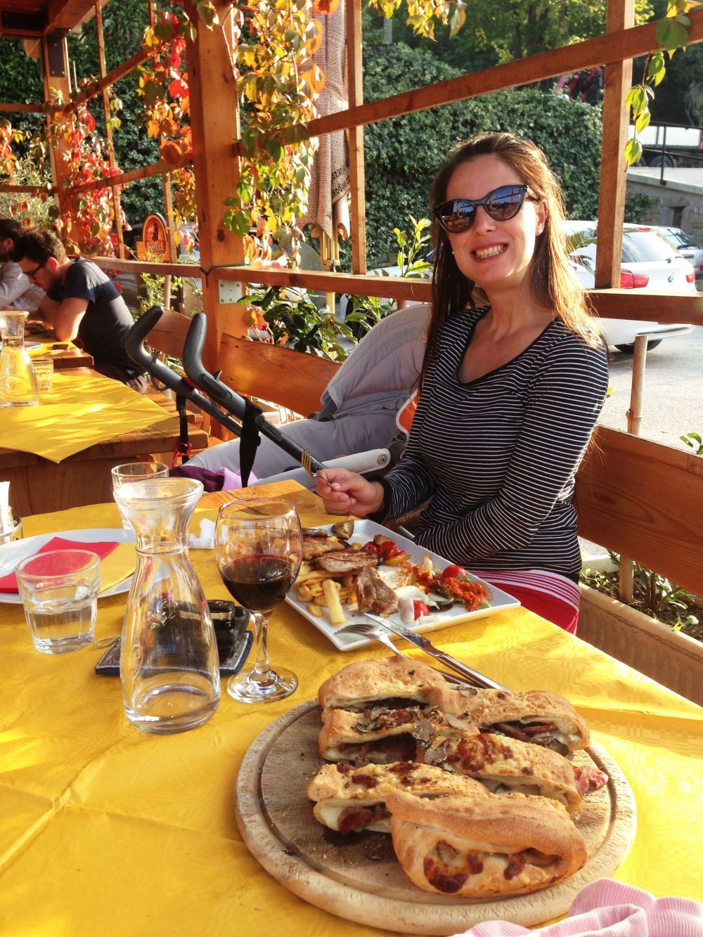 Enjoying ombolo with truffles at Gostilna Oljka in Vanganel (Koper).jpg