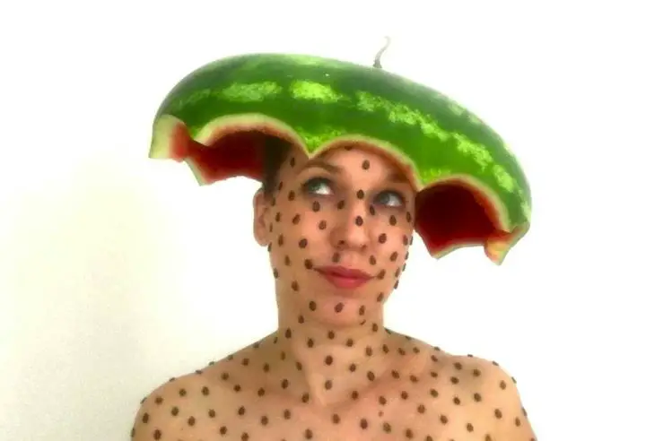 smaller Tina Kolenik wearing watermelons on her head.jpg