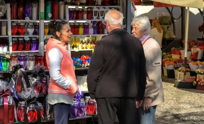 Ljubljana market is one of the attractions