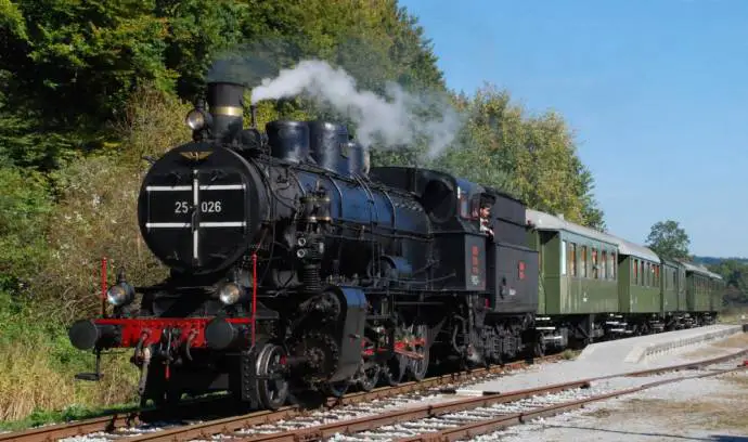 Slovenia Railways&#039; Steam train, 1920, Vienna