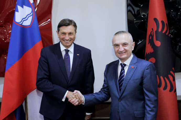 Presidents Borut Pahor and Ilir Meta