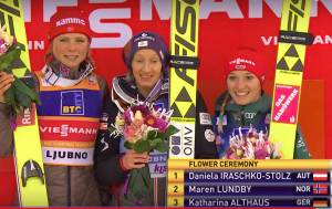 Iraschko-Stolz Wins Ski-Jumping in Slovenia (Video)