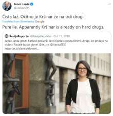 Journalist Sues PM Janša Over Tweets Accusing Him of Drug Use