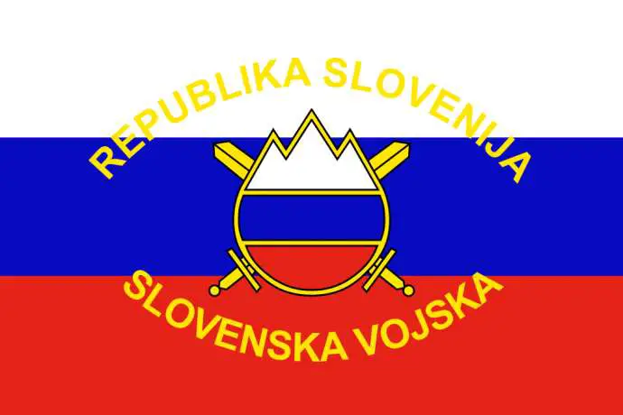 The flag of of the Slovenian Armed Forces