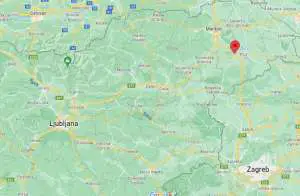 The location of Gerečja Vas