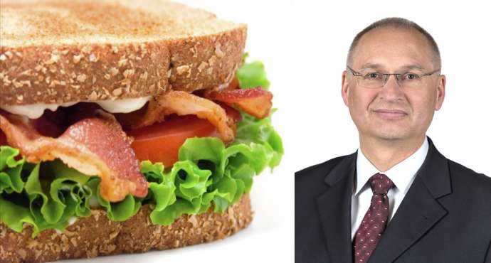 A sandwich and Mr Darij Krajčič
