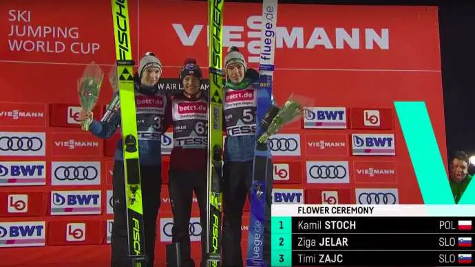 Ski Jumping: Jelar &amp; Zajc Take Podium in Lillehammer, Stoch First (Video)