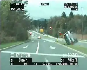 Police Chase in Ljubljana Ends in Crash (Video)