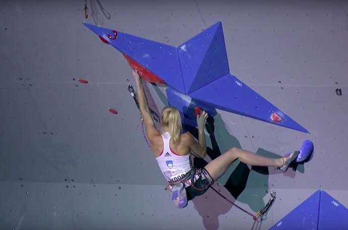 Sport Climbing: Garnbret &amp; Krampl Get Gold &amp; Silver in Lead (Video)