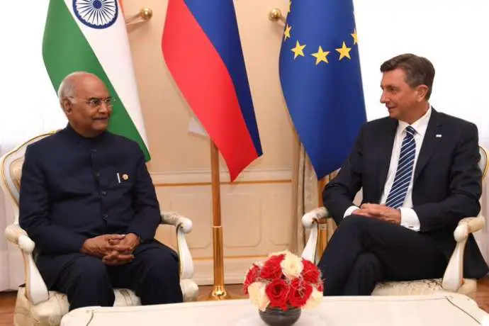 Indian President Ram Nath Kovind and President Borut Pahor