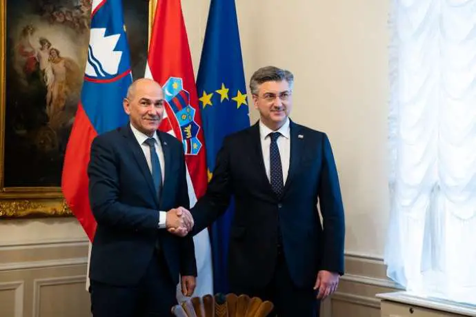 Prime Minister Janez Janša and his Croatian counterpart Andrej Plenković 