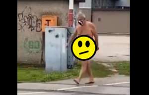 Naked Man Wears Covid Mask in Rudnik, Ljubljana (Video)