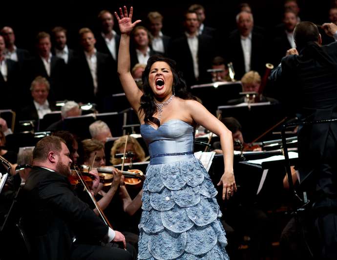 The soprano Anna Netrebko, one of the stars of the Festival