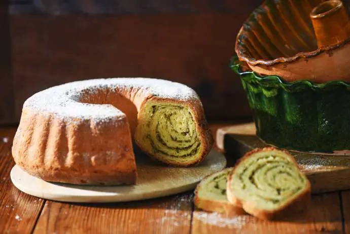 A tarragon potica, made following the recipe from Cook Eat Slovenia - see the link in the story...