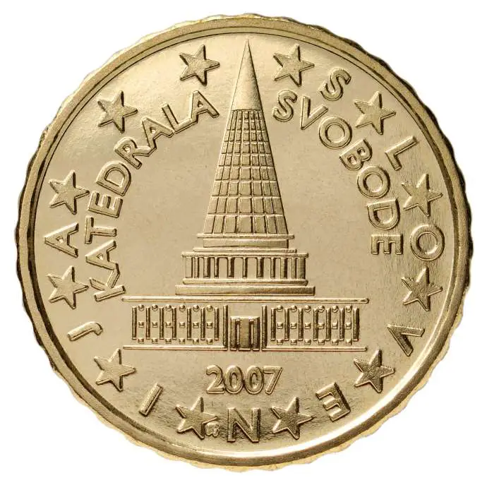 One of Plečnik&#039;s unrealised projects on the 10 cent coin