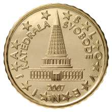 One of Plečnik's unrealised projects on the 10 cent coin