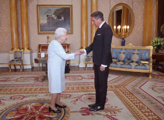 Queen Elizabeth II and President Borut Pahor