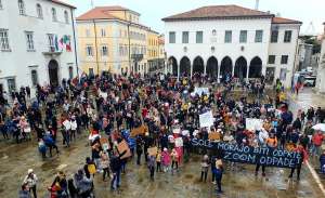 Protest Against School Closures in Koper