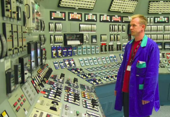 The exciting main control room at the plant