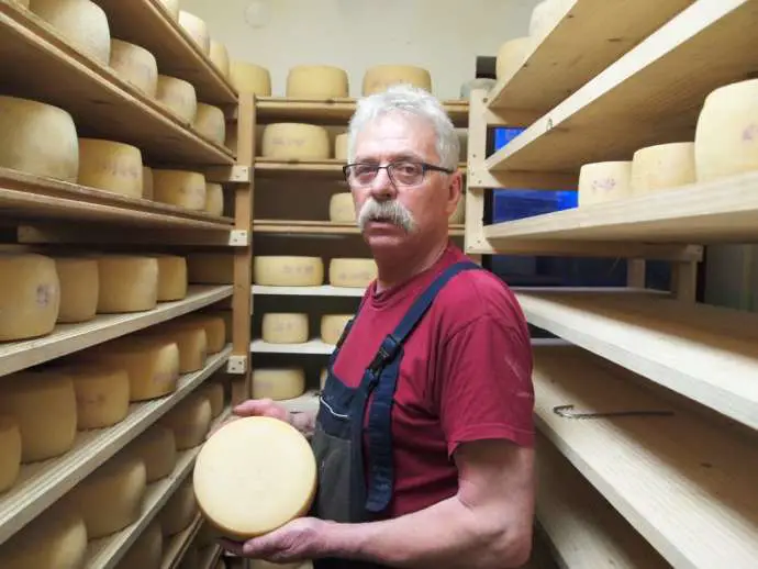A cheesemaker in Bovec
