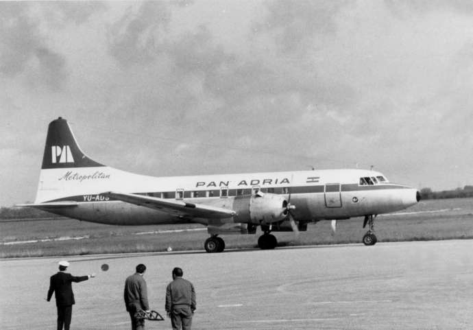 The airline as Pan Adria, 1971