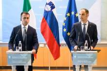 Italian FM Luigi Di Maio and Slovenian Anže Logar