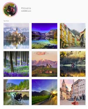 The top posts for #slovenia, as of 23 April 2019