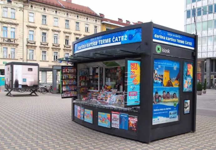 Newsstand on Slovenska cesta, Ljubljana