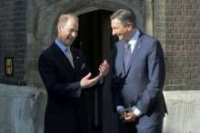 Prince Edward and President Borut Pahor, during the latter's trip to the UK earlier this year