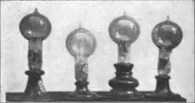 Edison's famous horseshoe paper-filament lamp of 1870