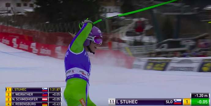 Štuhec Wins Again in Val Gardena, Strengthening Comeback (Videos)