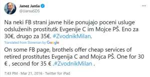 The tweet in question