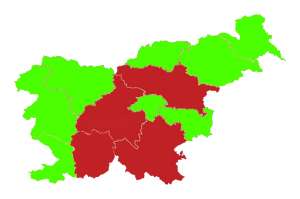 The lucky regions in green