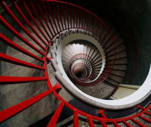 Spiral Staircase of Nebotičnik (Skyscraper) 