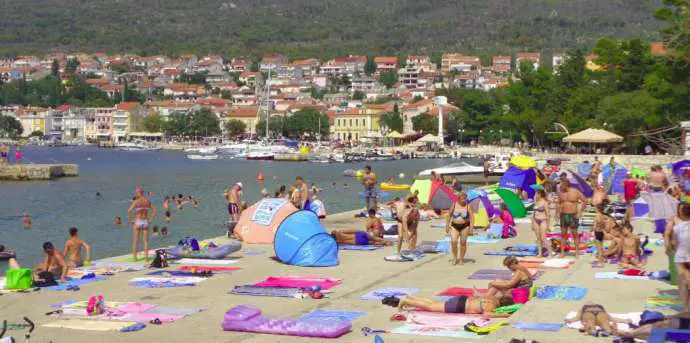  Primorje-Gorski Kotar County, Croatia - beach in central Selce
