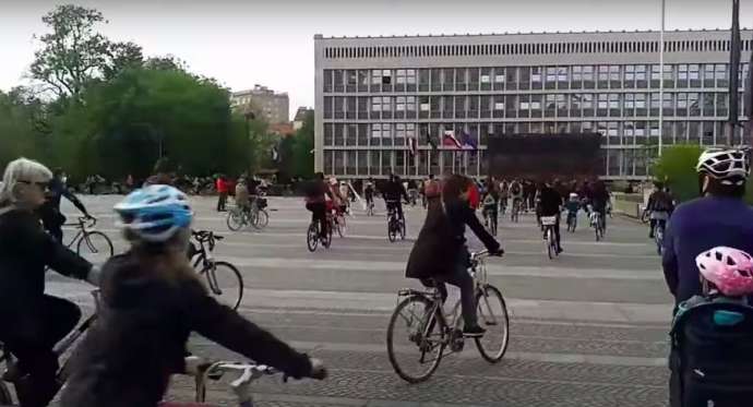 Part of the protest in Ljubljana last Friday