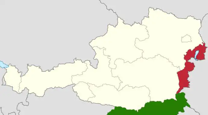 The location of Burgenland