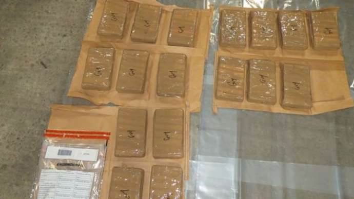 Cocaine that was seized by police and Border Force officers in Dover, UK
