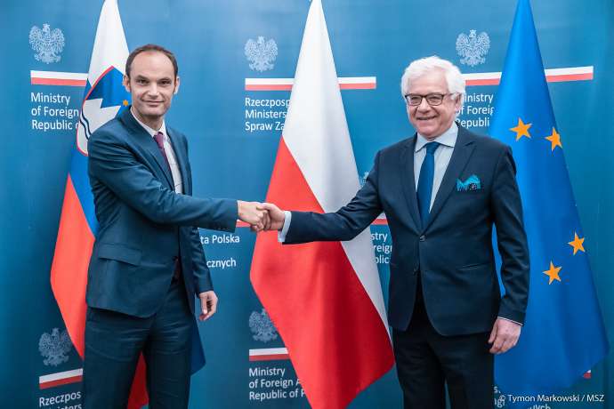 Foreign Minister Anže Logar met his Polish counterpart Jacek Czaputowicz 