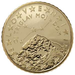 Slovenia&#039;s 50-cent coin shows Mount Triglav