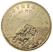Slovenia's 50-cent coin shows Mount Triglav