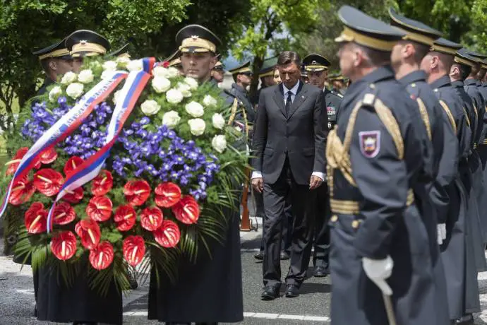 President Pahor pays his respects to those who died during the Ten-Day War
