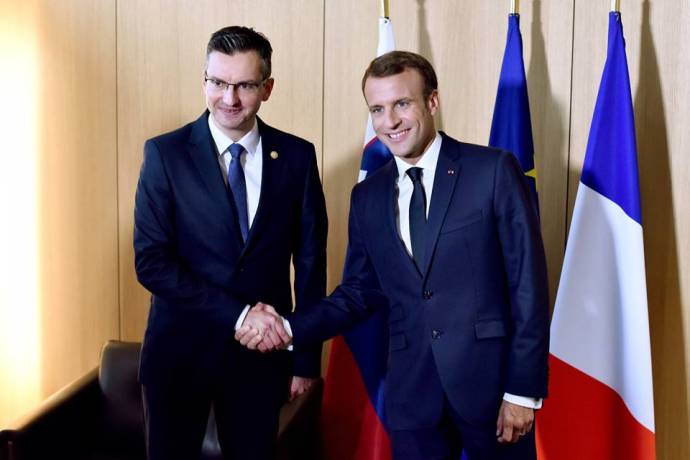 Šarec meets Macron