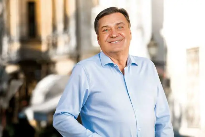 Ljubljana Mayor Zoran Janković, on a happier day