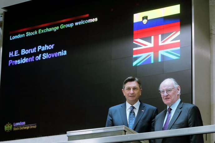 President Pahor visits the London Stock Exchange