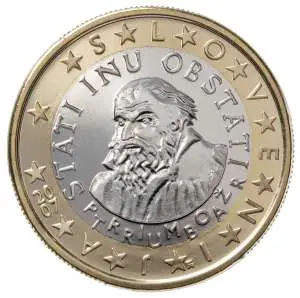 Trubat on the Slovenian one euro coin