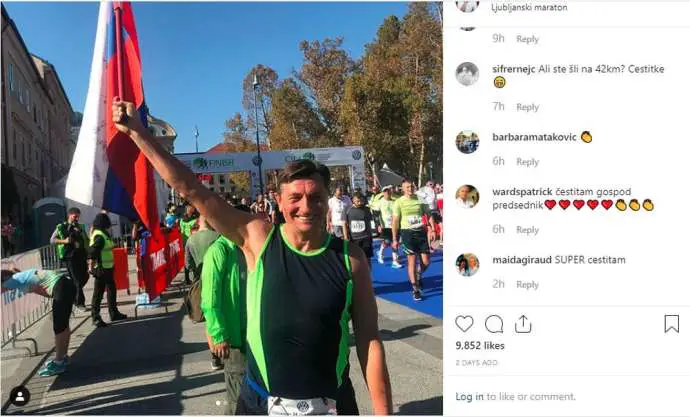 Borut Pahor, Instagram