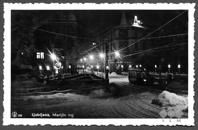 Prešeren Square. formerly known as St. Mary&#039;s Square, sometime between 1928 and 1947